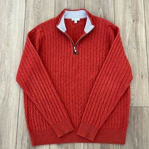 Peter Millar Quarter-zip Cable Sweater